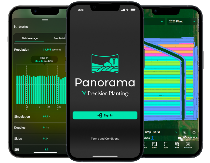 Precision planting panorama software